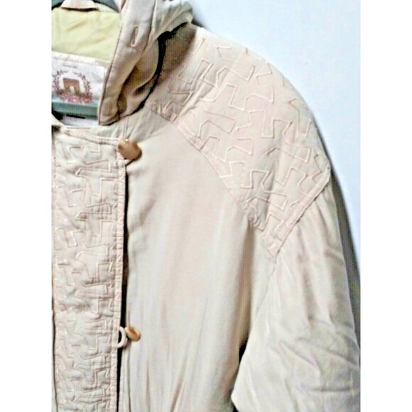 Glacier Field Jacket Hooded Express M/L/XL Puffy Insulated Parka jacket Ivory - Picture 3 of 9